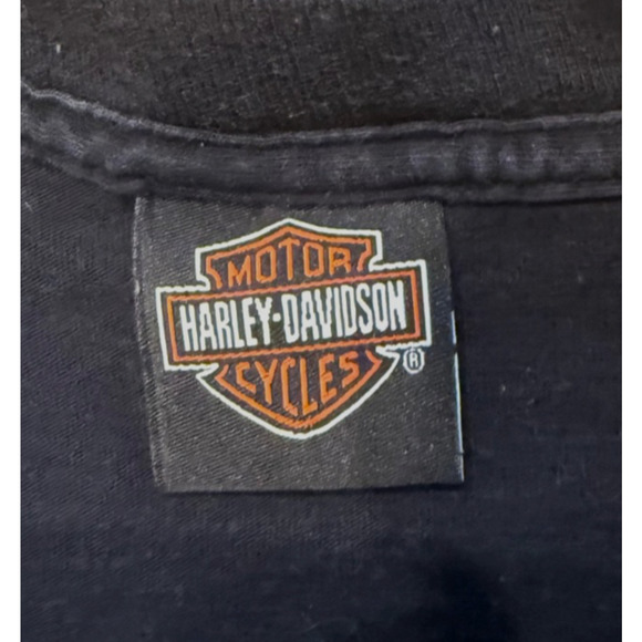 Vintage Harley Davidson Tee Mens Oklahoma City 2000's Back Front Hit Size L - Picture 4 of 8